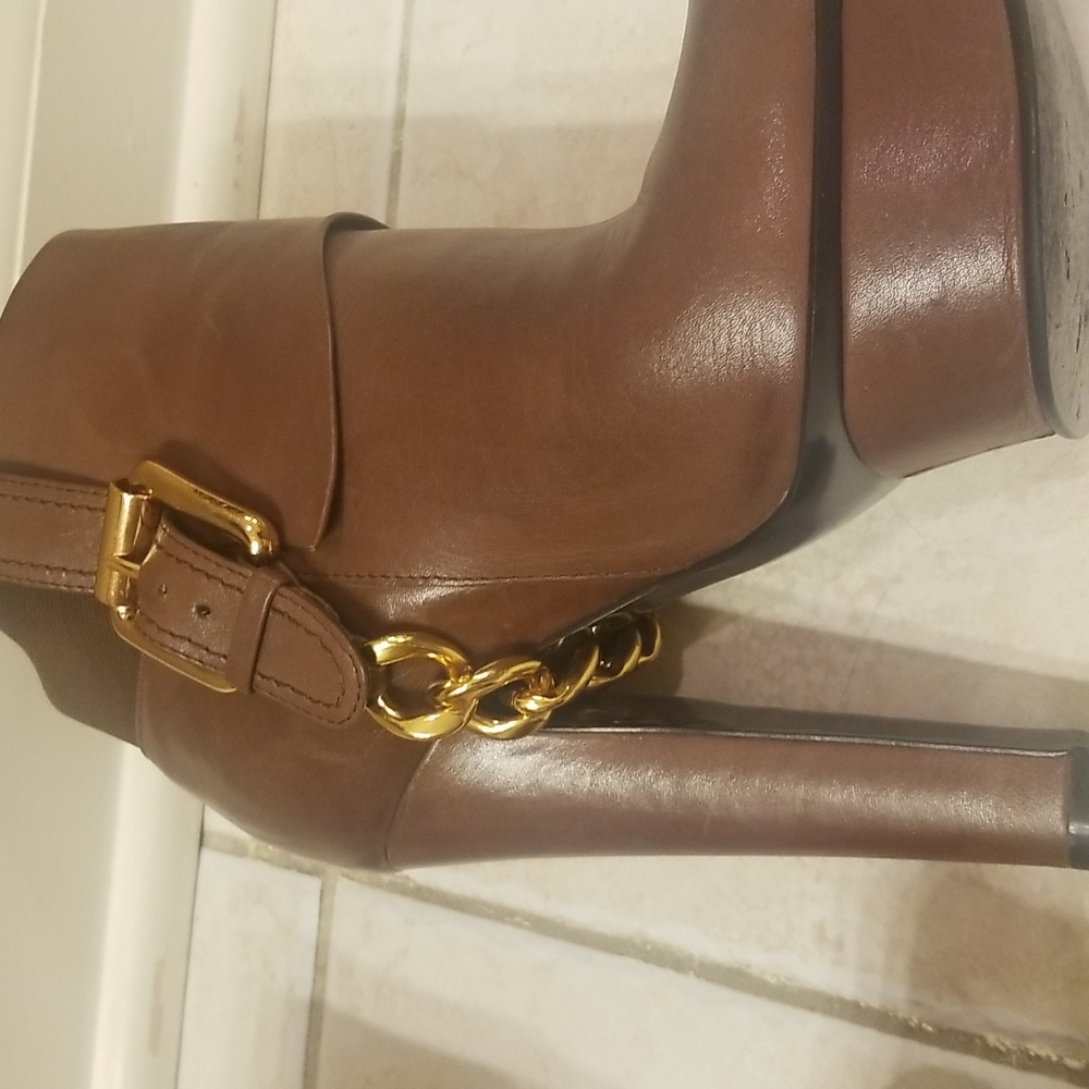 Donald J Pliner brown boots size 6.5M EUC...high heel sexy boots - Picture 9 of 16